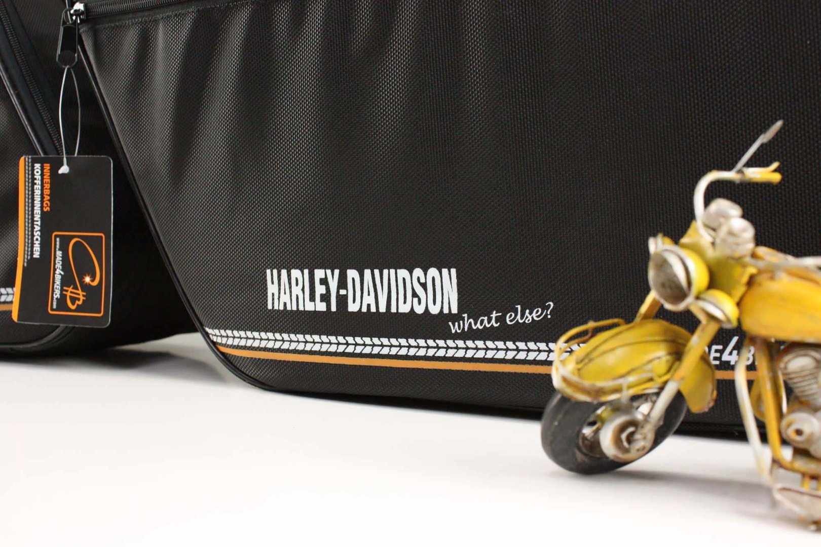 Ein Paar Koffer Innentaschen (Textil/Schwarz) f. LEDERKOFFER  PROMOTION BAG "Harley Davidson"