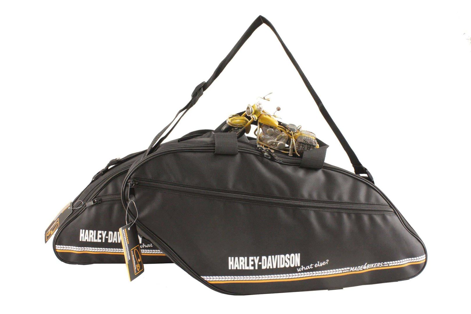 Ein Paar Koffer Innentaschen (Textil / Schwarz) f. Harley Davidson Sport Glide ab 2019